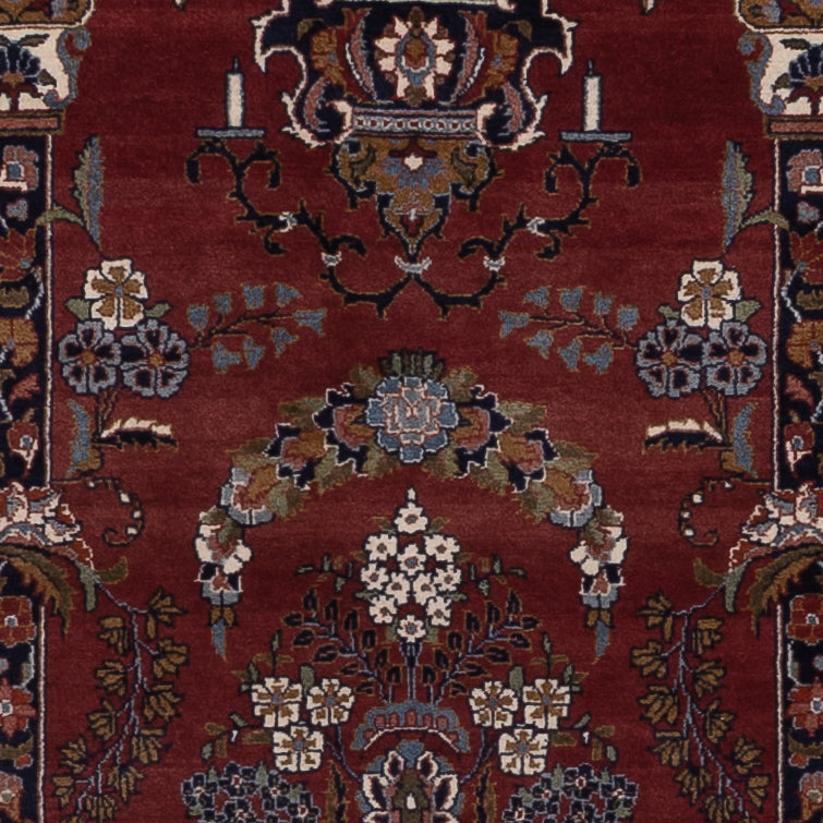 Keshan Teppich 141x222cm - Perserteppich - weinrot