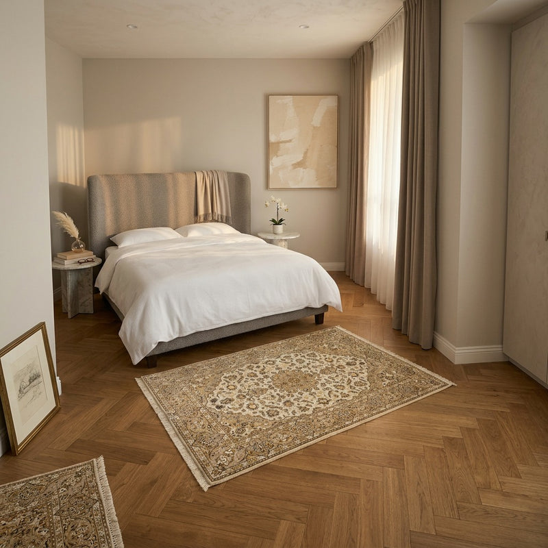 Keshan Teppich 118x170cm - Perserteppich - beige