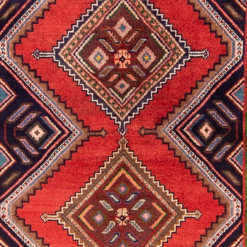Hamadan Teppich 102x202cm - Perserteppich - rot