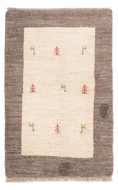 Gabbeh Persisch Teppich 77x125cm - Perserteppich Wollteppich - natur