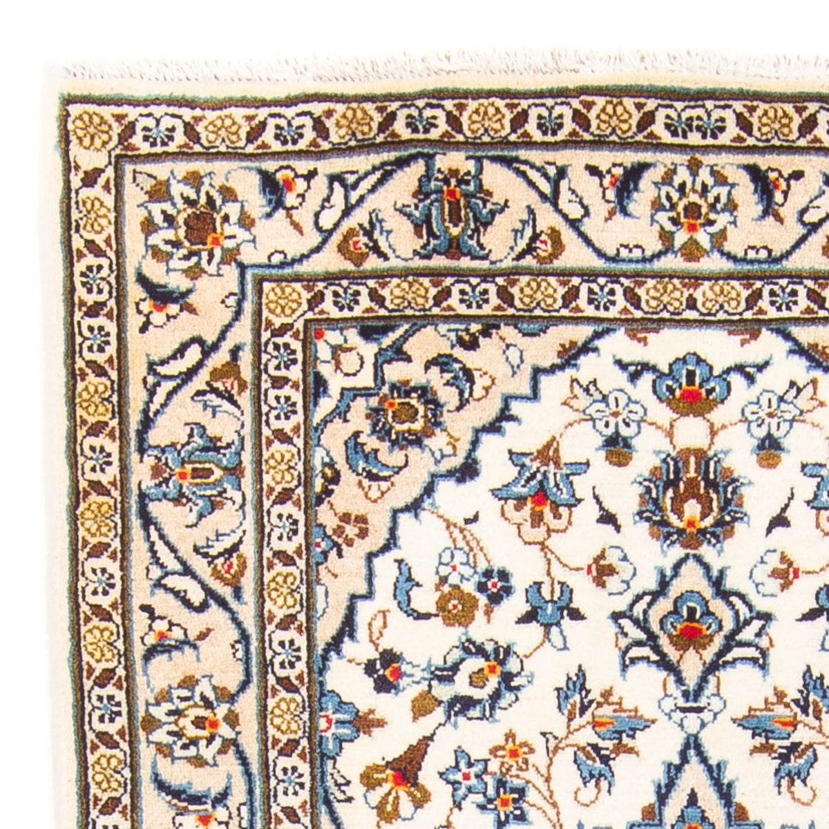 Keshan Teppich 96x154cm - Perserteppich - beige