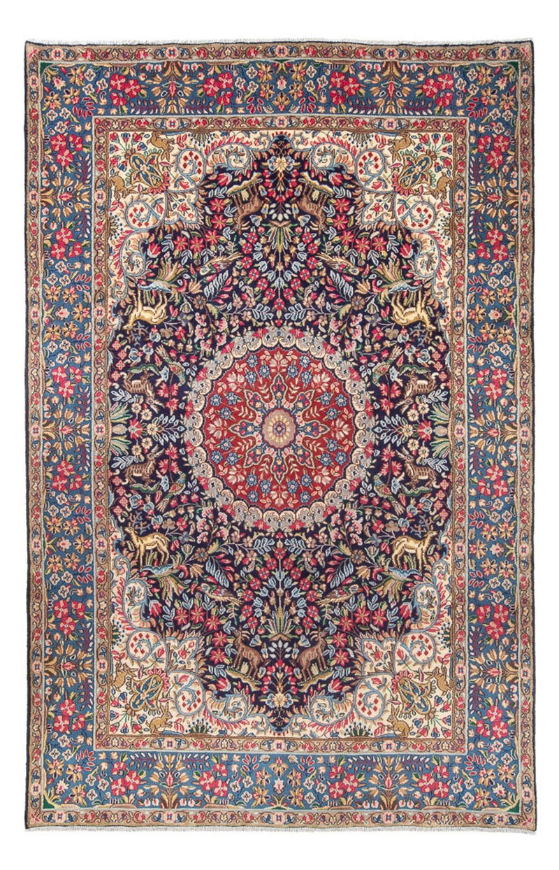 Kerman Teppich 192x306cm - Perserteppich - dunkelrot