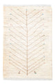 Gabbeh Persisch Teppich 77x121cm - Perserteppich Wollteppich - naturweiß
