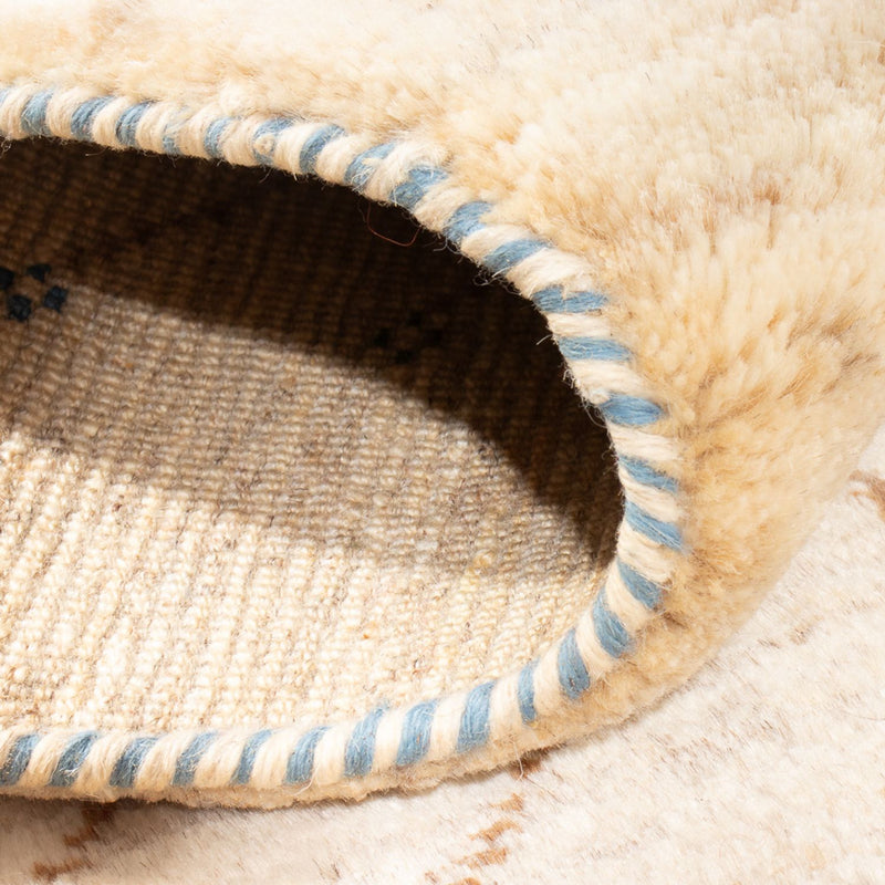 Gabbeh Persisch Teppich 77x121cm - Perserteppich Wollteppich - naturweiß