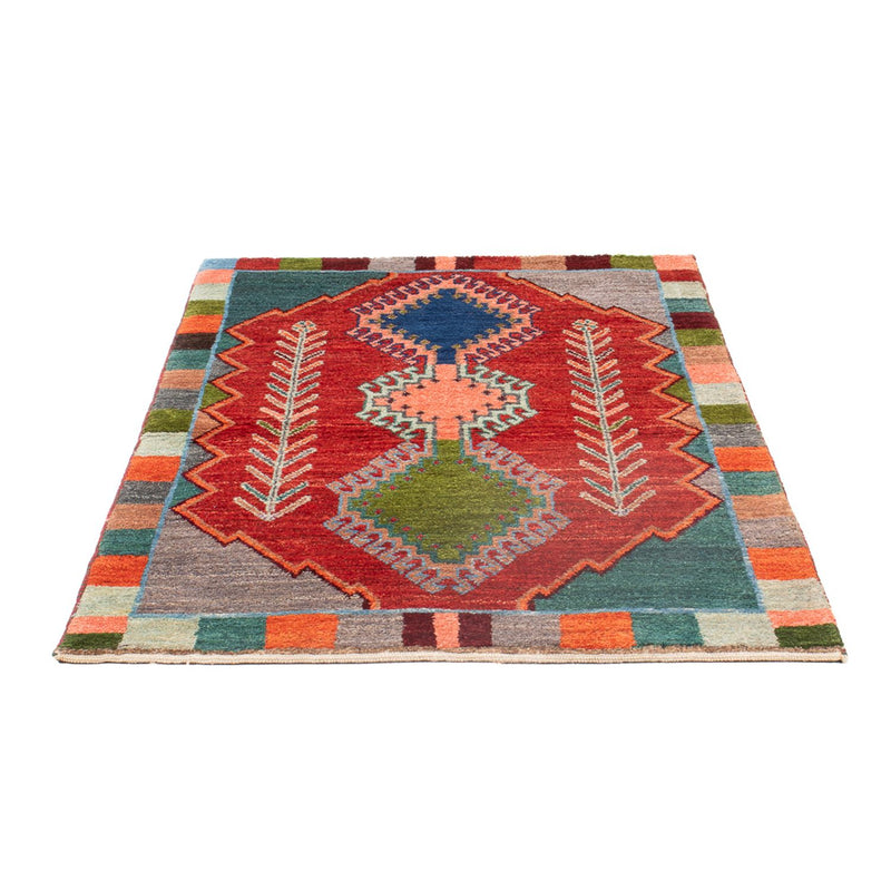 Gabbeh Persisch Teppich 94x149cm - Perserteppich Wollteppich - rot