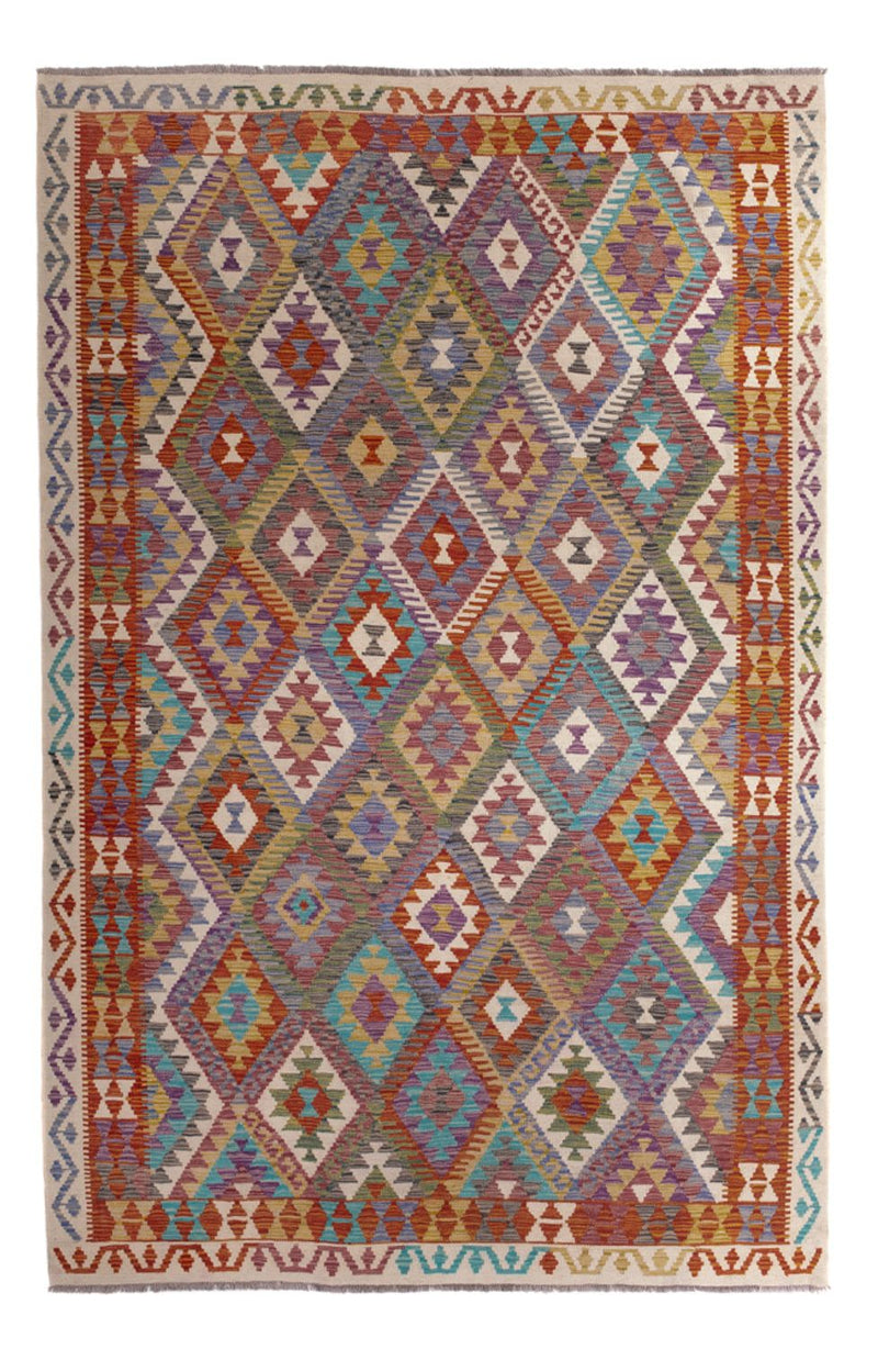 Kelim Maimene Teppich 200x299cm - mehrfarbig