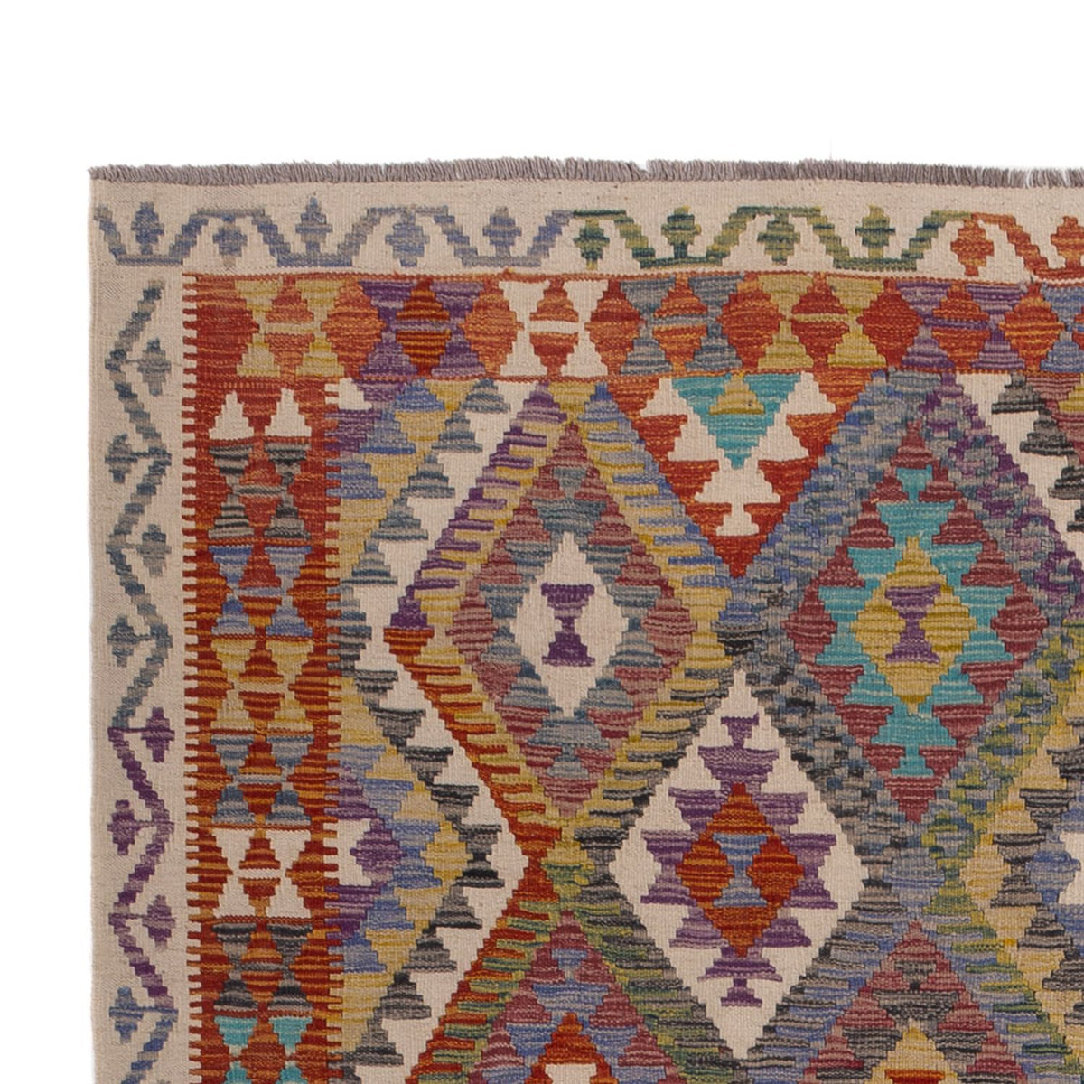 Kelim Maimene Teppich 200x299cm - mehrfarbig