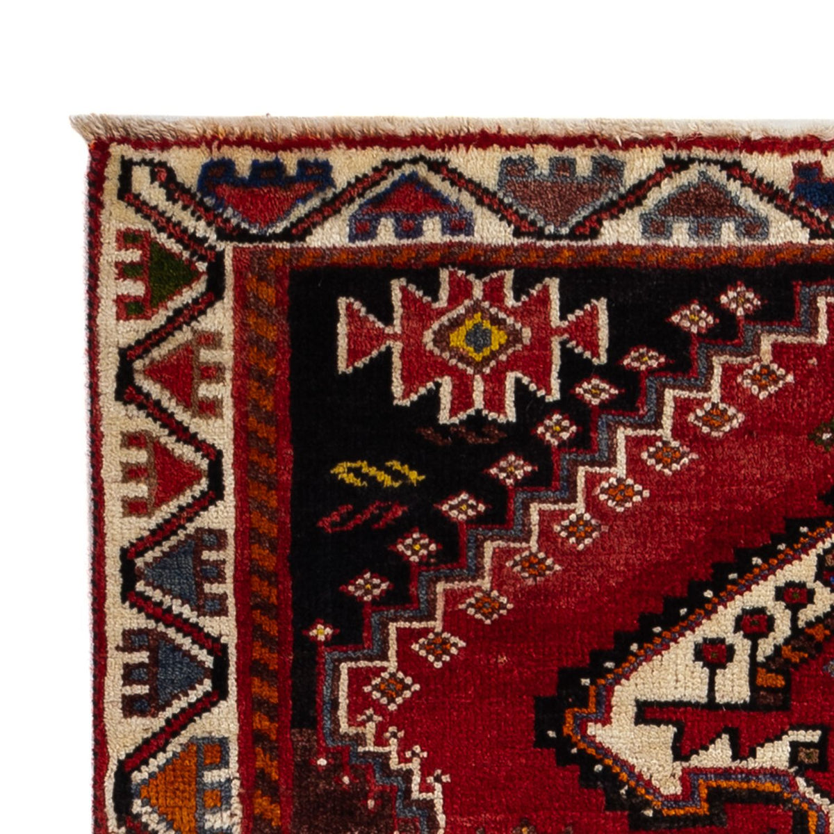 Ghashghai Teppich 81x119cm - Perserteppich - dunkelrot
