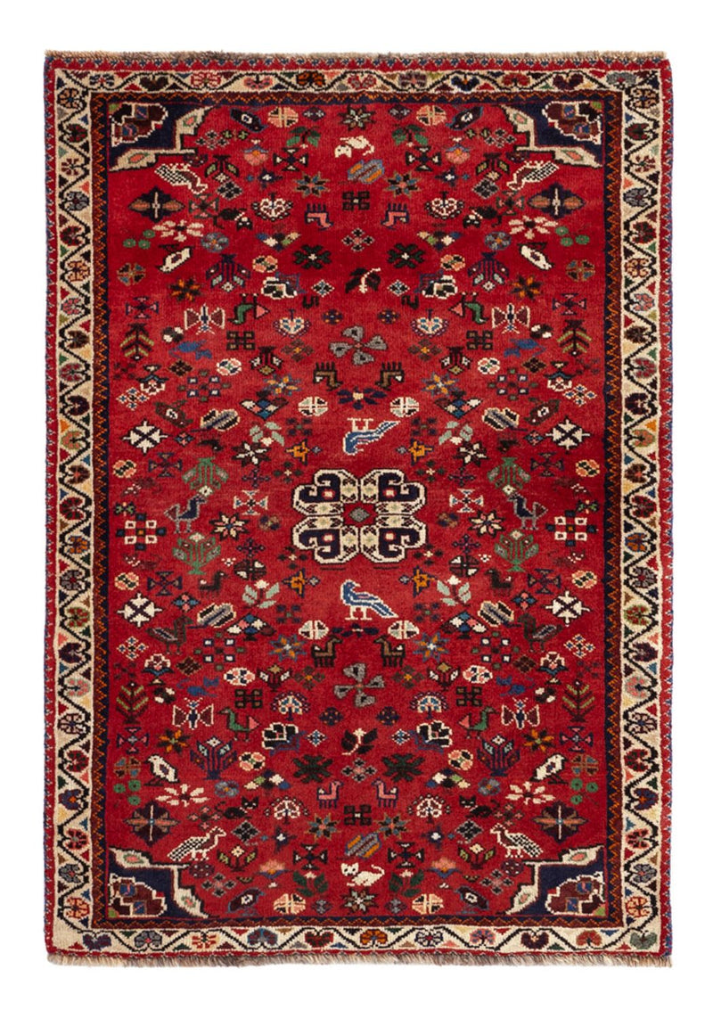 Abadeh Teppich 73x109cm - Perserteppich - dunkelrot