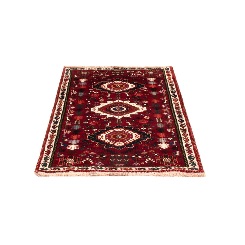 Ghashghai Teppich 77x143cm - Perserteppich - dunkelrot