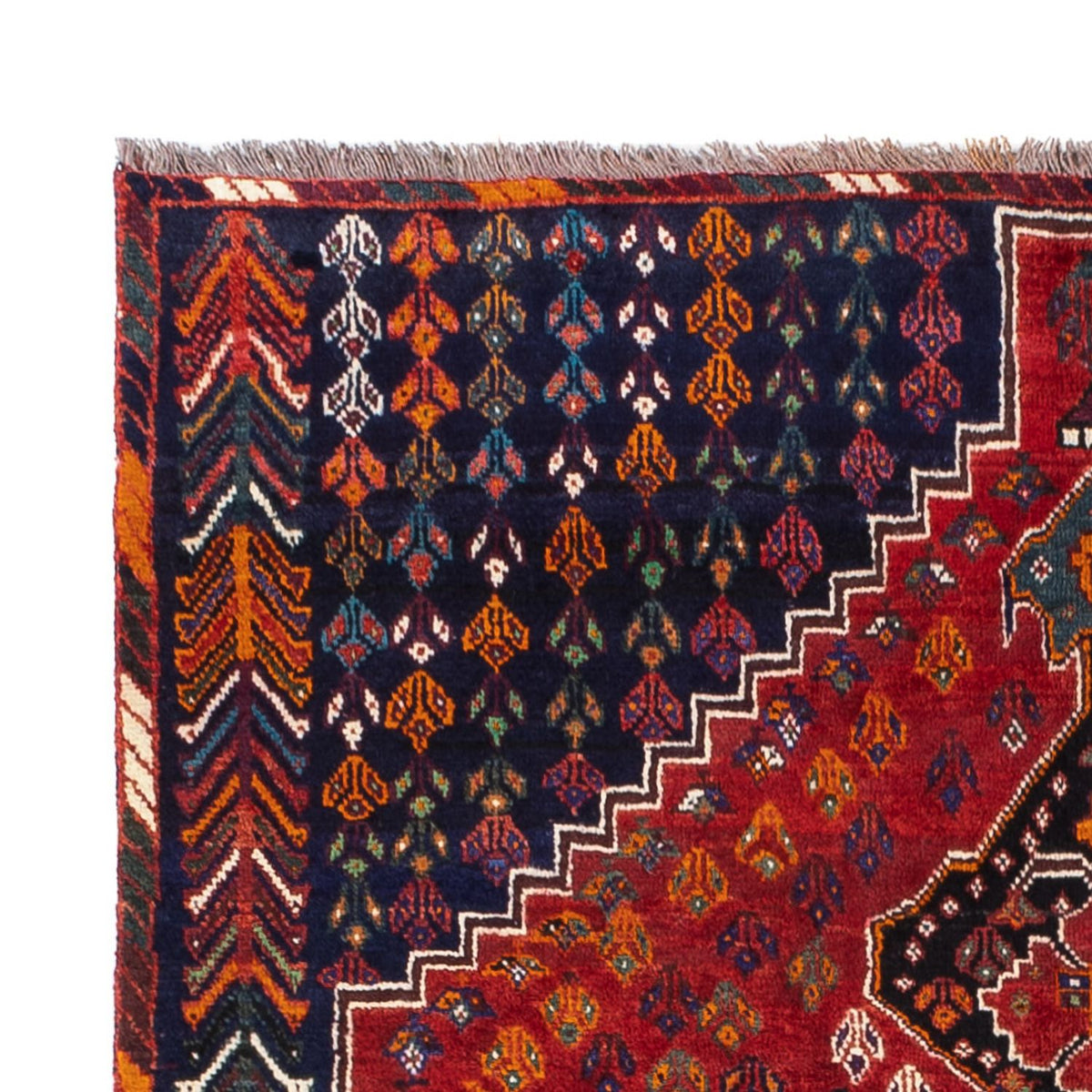 Ghashghai Teppich 155x211cm - Perserteppich - rot