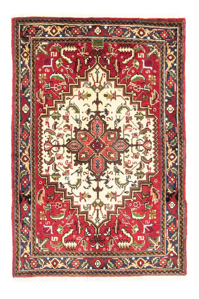 Heriz Teppich 100x143cm - Perserteppich - rot