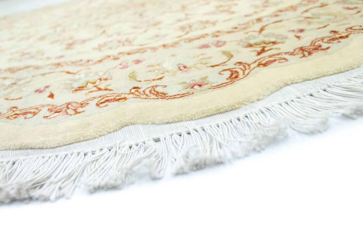Täbriz - 60 Raj Teppich 148x148cm - Perserteppich - beige