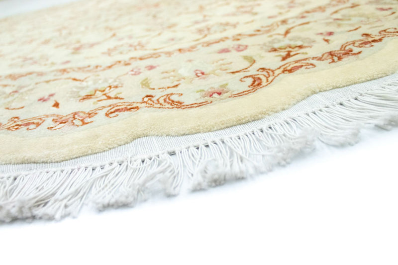 Täbriz - 60 Raj Teppich 148x148cm - Perserteppich - beige