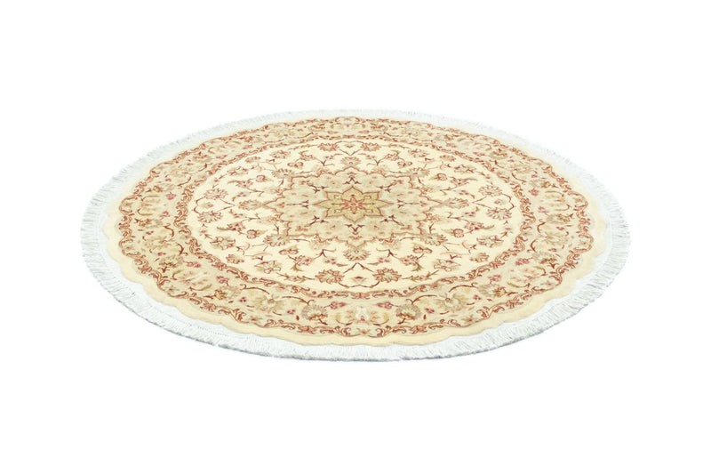 Täbriz - 60 Raj Teppich 148x148cm - Perserteppich - beige