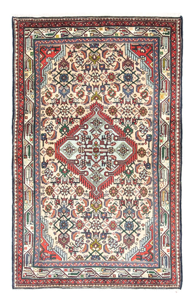 Hamadan Teppich 99x155cm - Perserteppich - blau