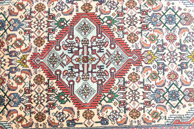 Hamadan Teppich 99x155cm - Perserteppich - blau