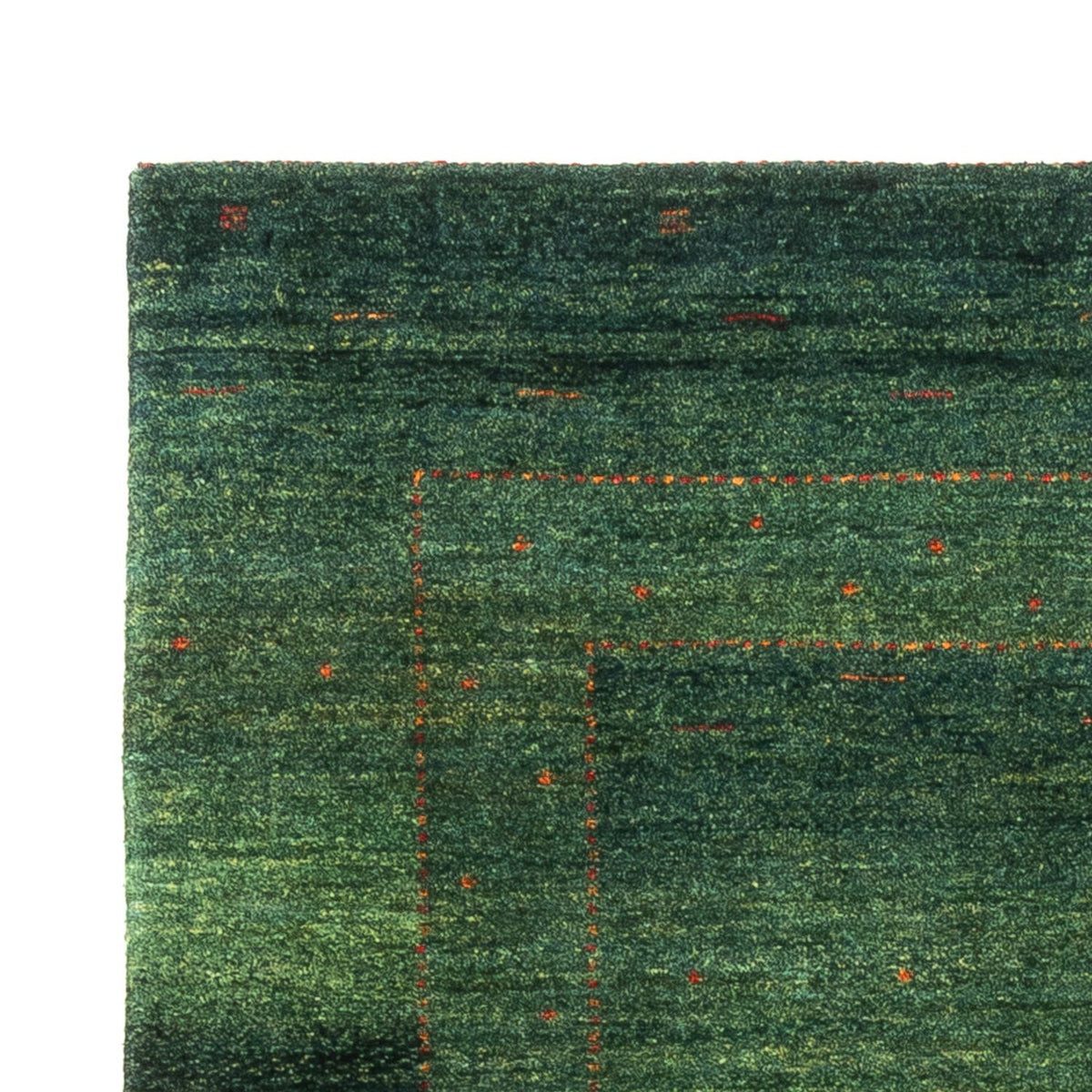 Gabbeh Teppich - Loribaft Perser - 110 x 164 cm - grün
