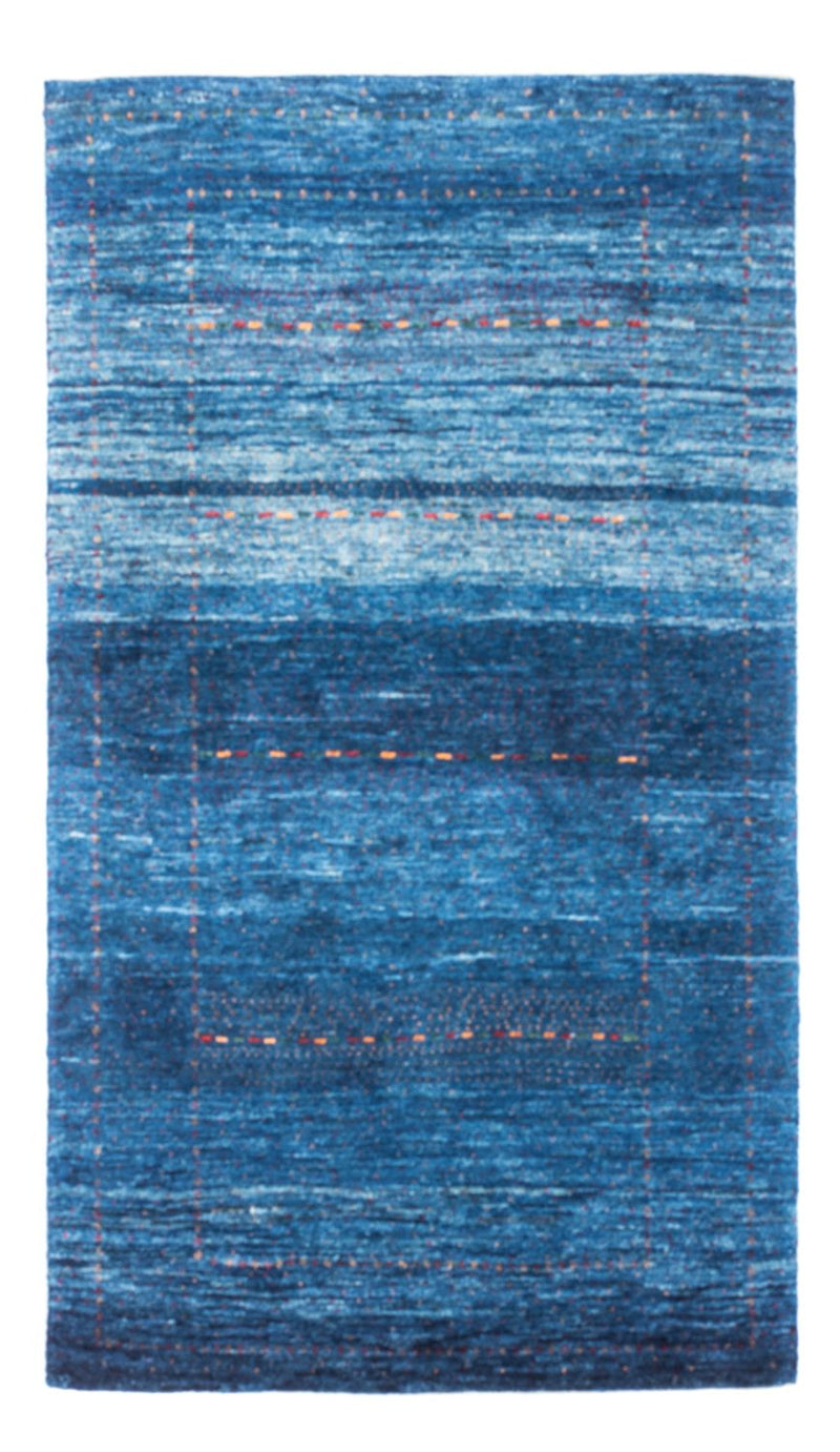 Gabbeh Teppich - Loribaft Perser - 85 x 153 cm - blau