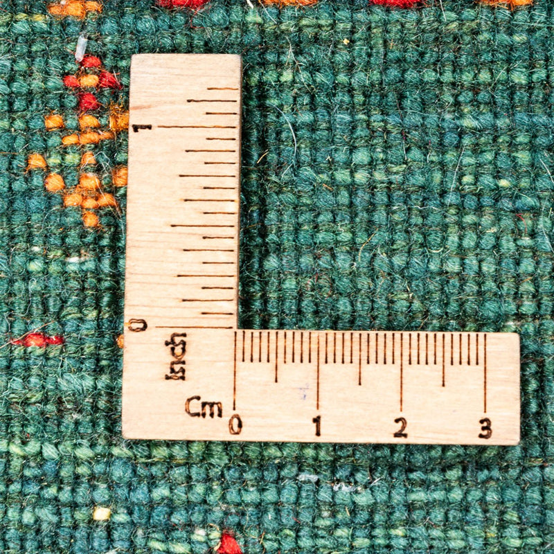 Gabbeh Teppich - Loribaft Perser - 86 x 125 cm - grün