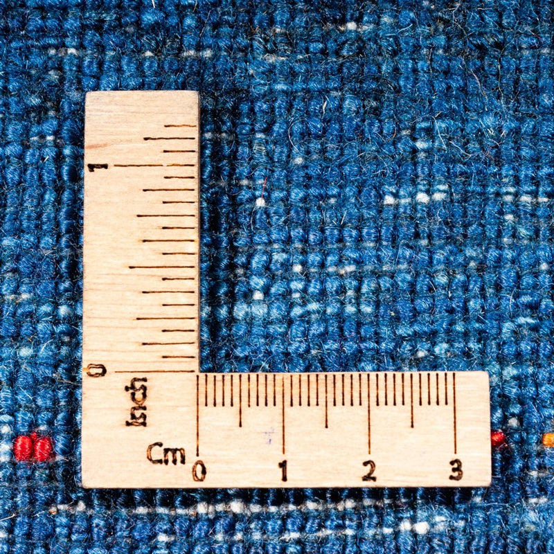 Gabbeh Teppich - Loribaft Perser - 116 x 164 cm - blau