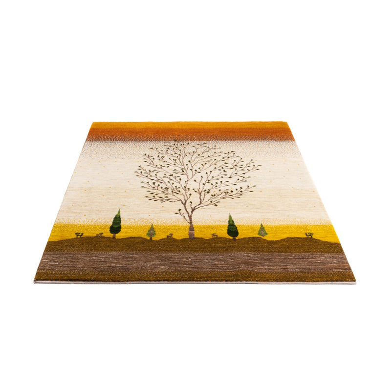 Gabbeh Teppich - Loribaft Perser - 129 x 175 cm - gold