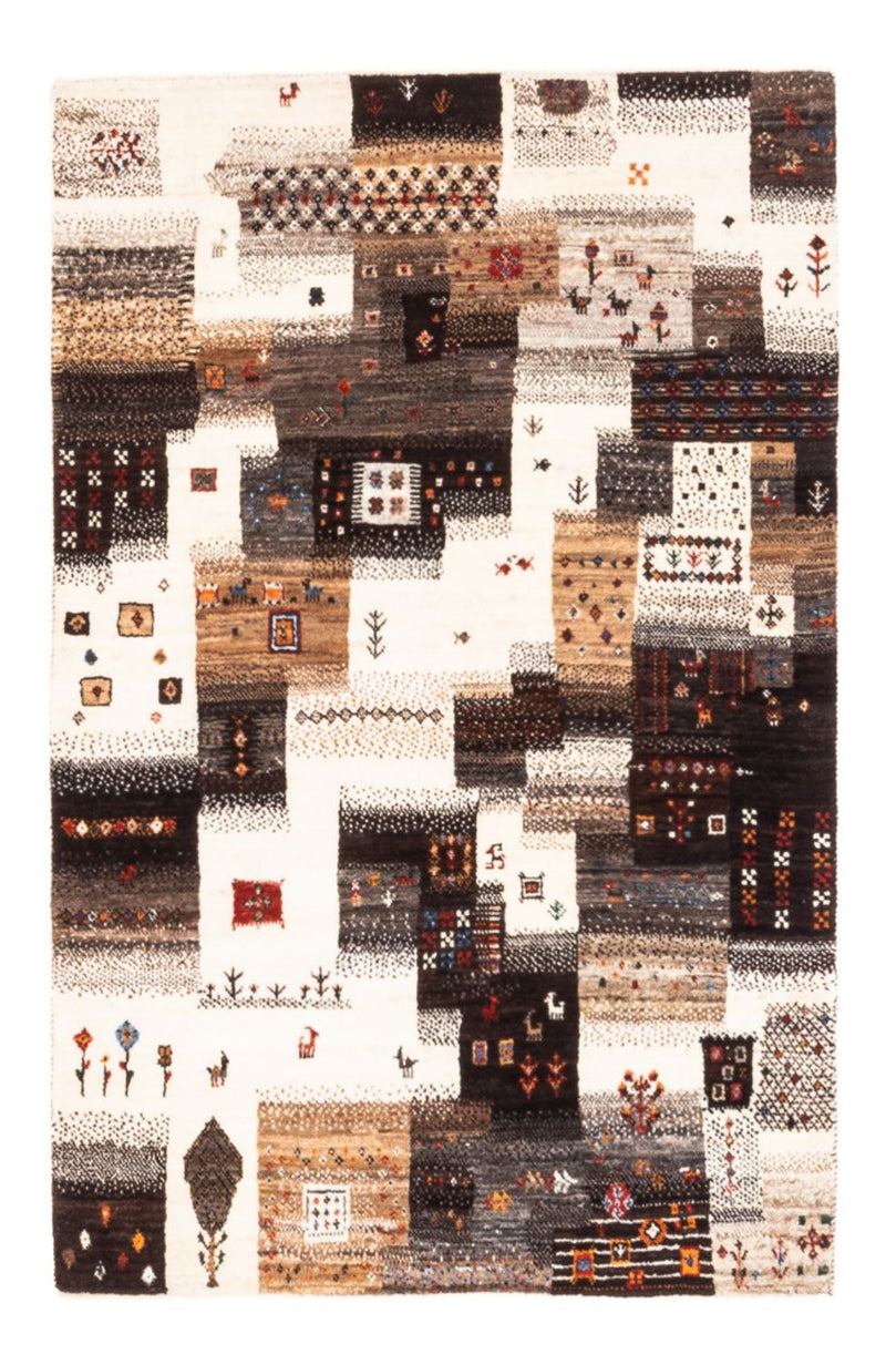 Gabbeh Teppich - Loribaft Perser - Royal - 85 x 126 cm - grau
