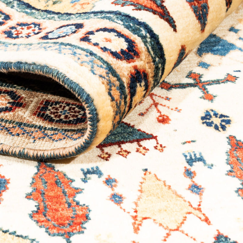 Gabbeh Persisch Teppich 92x132cm - Perserteppich Wollteppich - beige