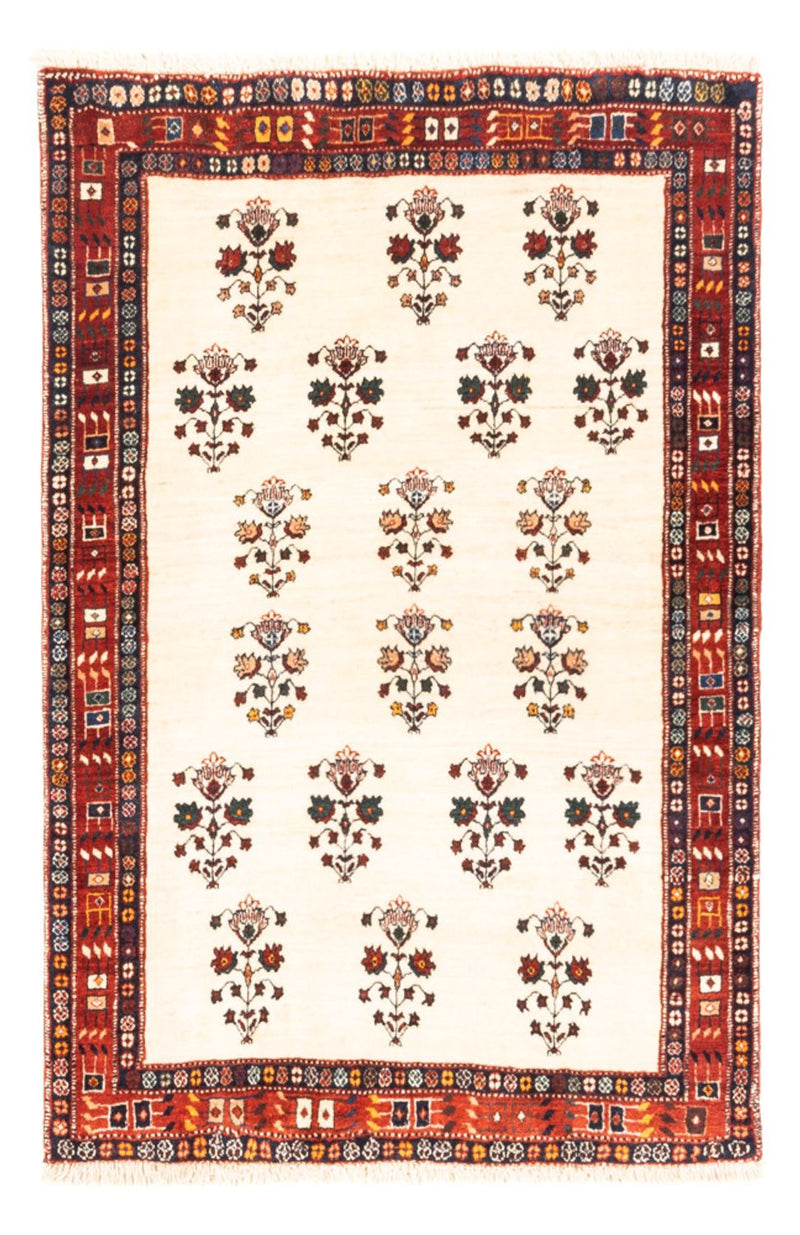 Gabbeh Persisch Teppich 102x147cm - Perserteppich Wollteppich - beige