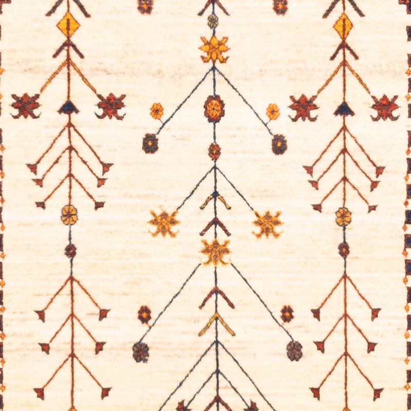 Gabbeh Persisch Teppich 87x160cm - Perserteppich Wollteppich - beige