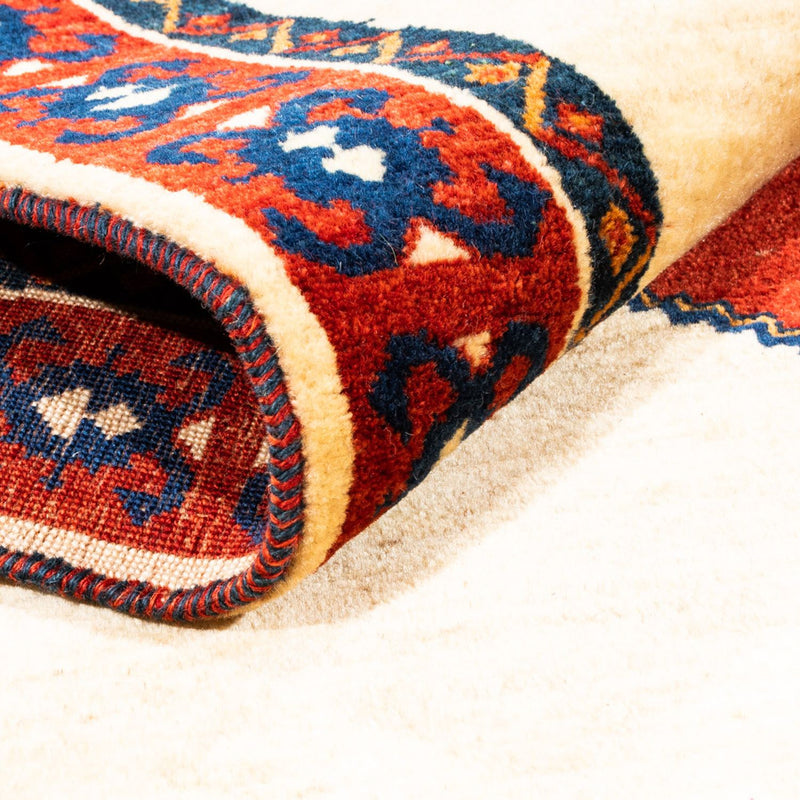 Gabbeh Persisch Teppich 140x210cm - Perserteppich Wollteppich - beige