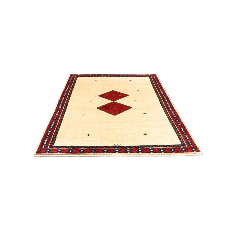 Gabbeh Persisch Teppich 140x210cm - Perserteppich Wollteppich - beige