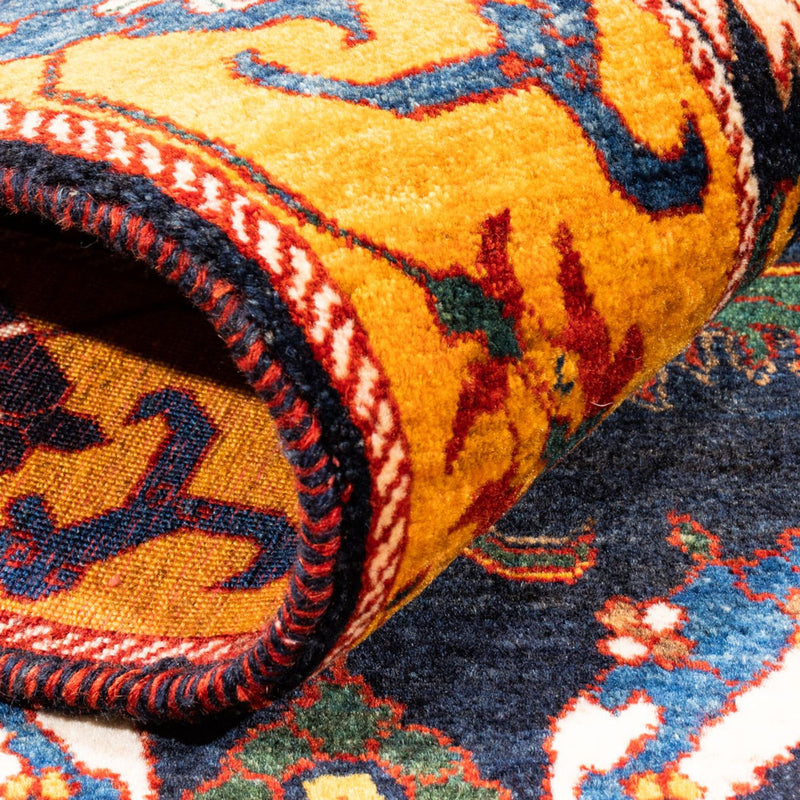 Gabbeh Persisch Teppich 113x173cm - Perserteppich Wollteppich - dunkelblau