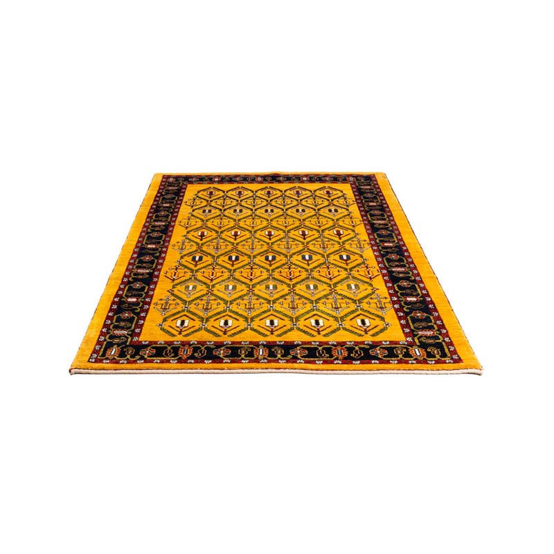 Gabbeh Persisch Teppich 126x188cm - Perserteppich Wollteppich - gold