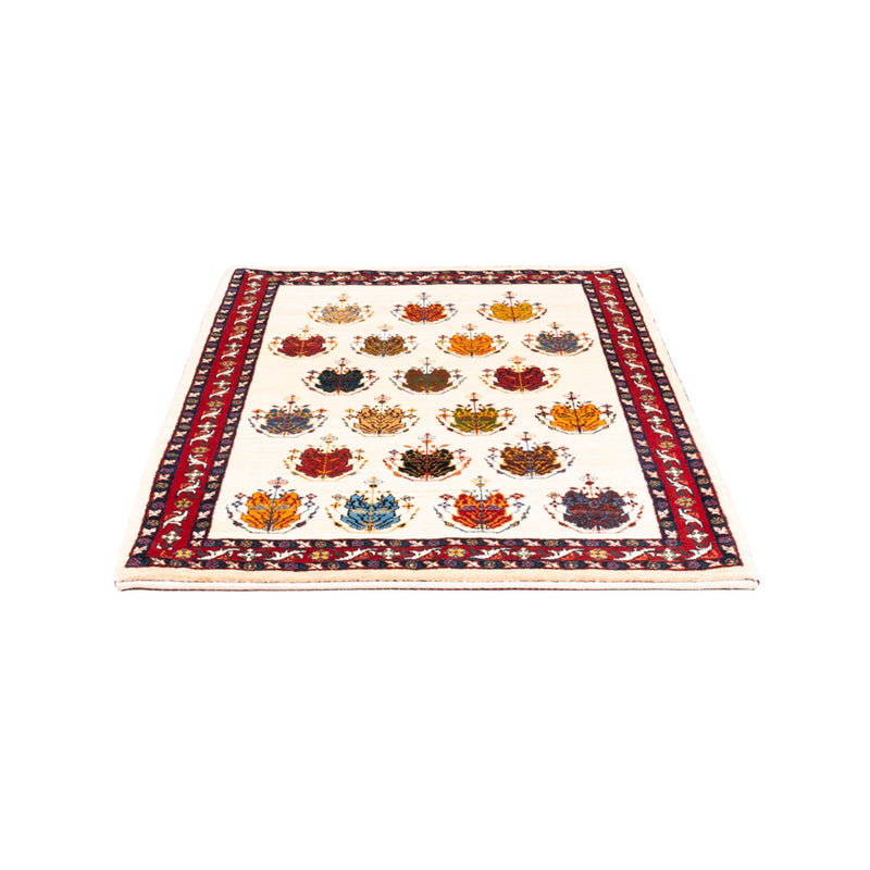 Gabbeh Persisch Teppich 105x140cm - Perserteppich Wollteppich - creme