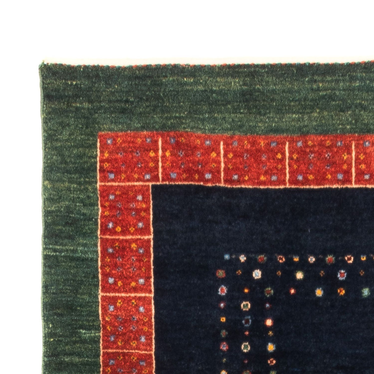 Gabbeh Persisch Teppich 100x160cm - Perserteppich Wollteppich - dunkelblau