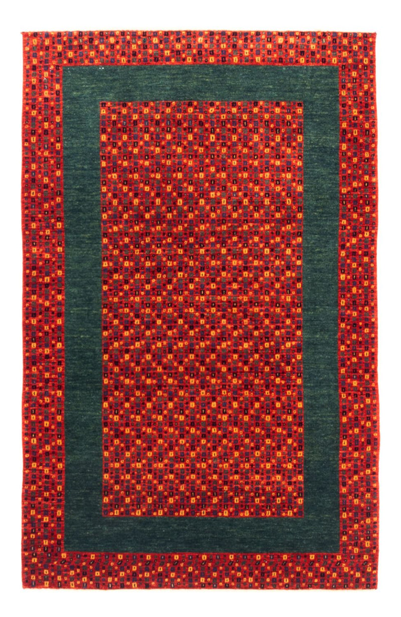 Gabbeh Persisch Teppich 100x152cm - Perserteppich Wollteppich - rot
