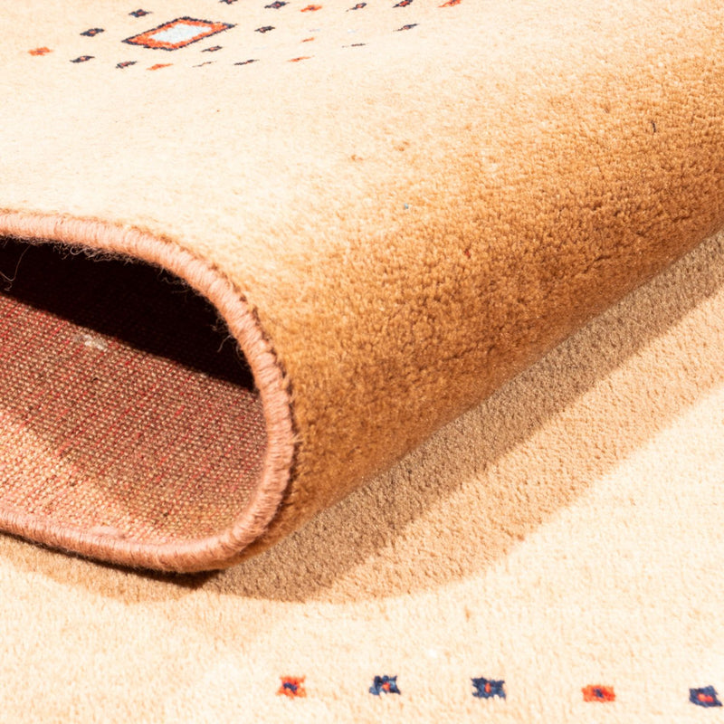 Gabbeh Persisch Teppich 147x198cm - Perserteppich Wollteppich - beige