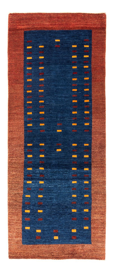 Gabbeh Persisch Teppich 77x194cm - Perserteppich Wollteppich - dunkelblau