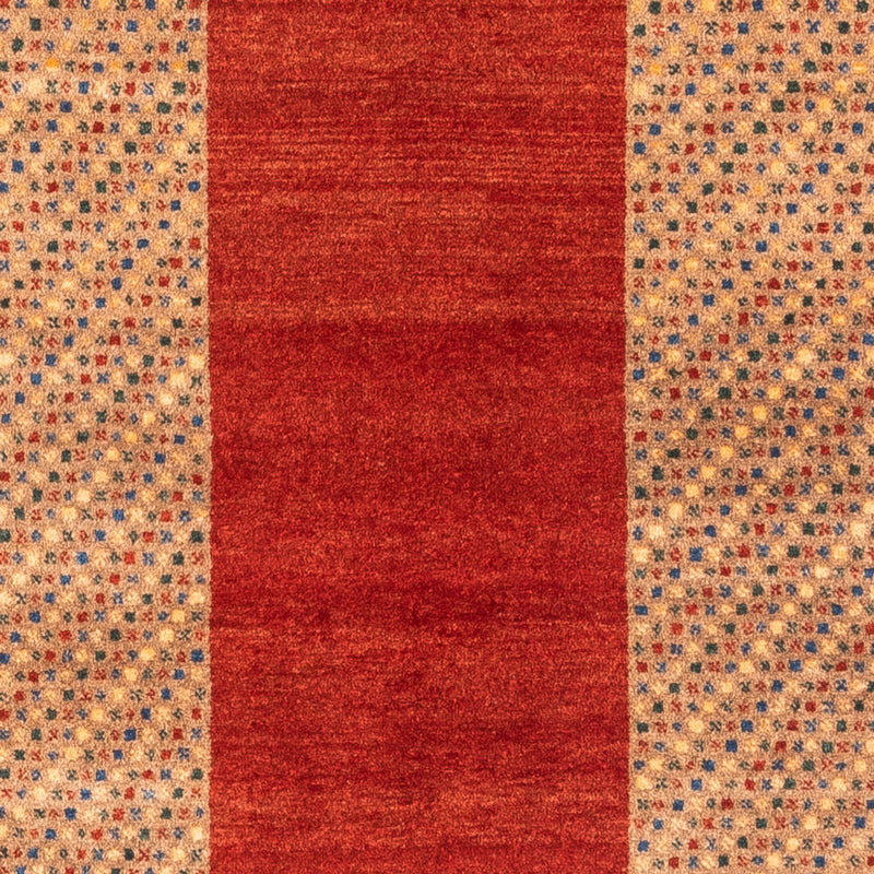 Gabbeh Persisch Teppich 80x197cm - Perserteppich Wollteppich - rot