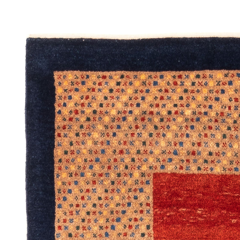 Gabbeh Persisch Teppich 80x197cm - Perserteppich Wollteppich - rot
