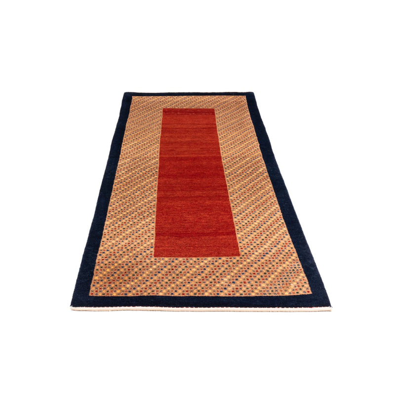 Gabbeh Persisch Teppich 80x197cm - Perserteppich Wollteppich - rot