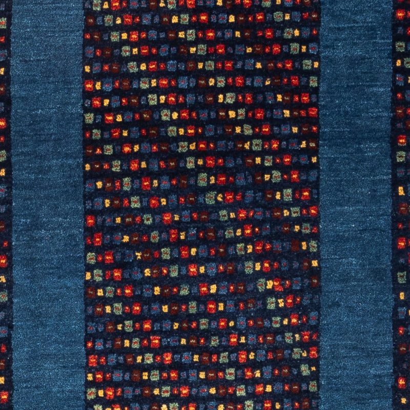 Gabbeh Persisch Teppich 82x196cm - Perserteppich Wollteppich - blau