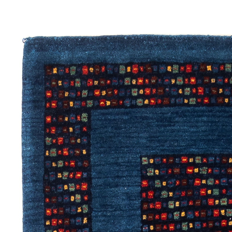 Gabbeh Persisch Teppich 82x196cm - Perserteppich Wollteppich - blau