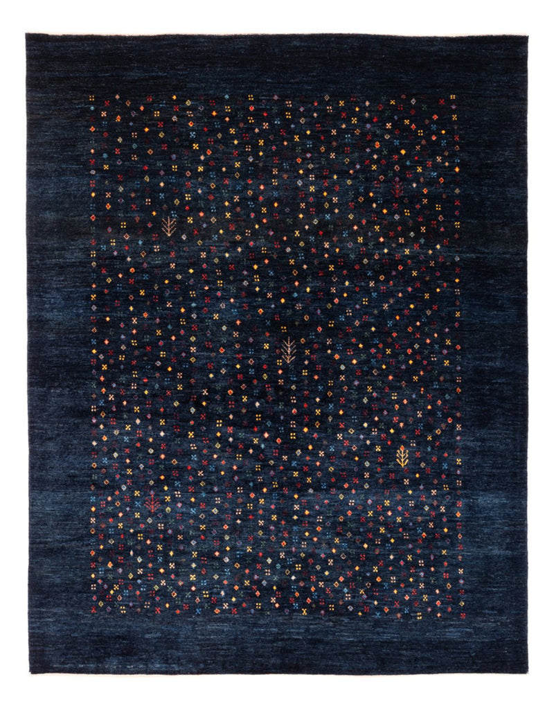 Gabbeh Persisch Teppich 152x201cm - Perserteppich Wollteppich - dunkelblau