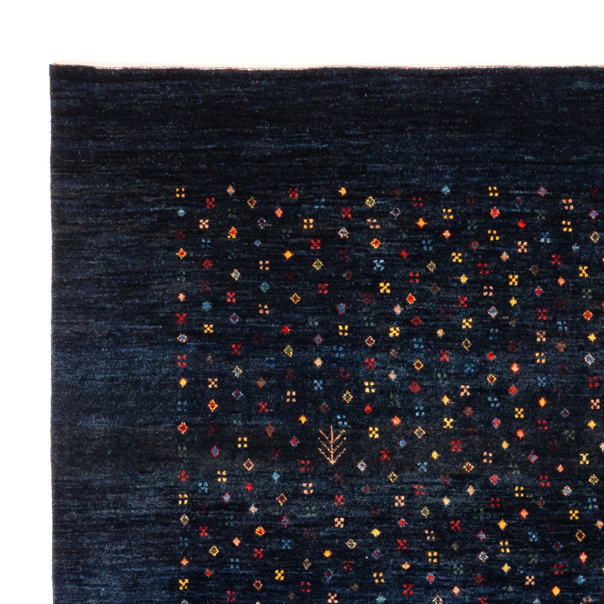 Gabbeh Persisch Teppich 152x201cm - Perserteppich Wollteppich - dunkelblau