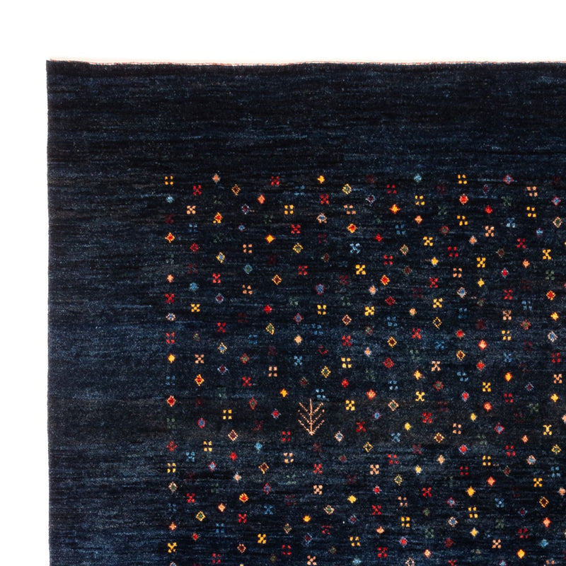 Gabbeh Persisch Teppich 152x201cm - Perserteppich Wollteppich - dunkelblau