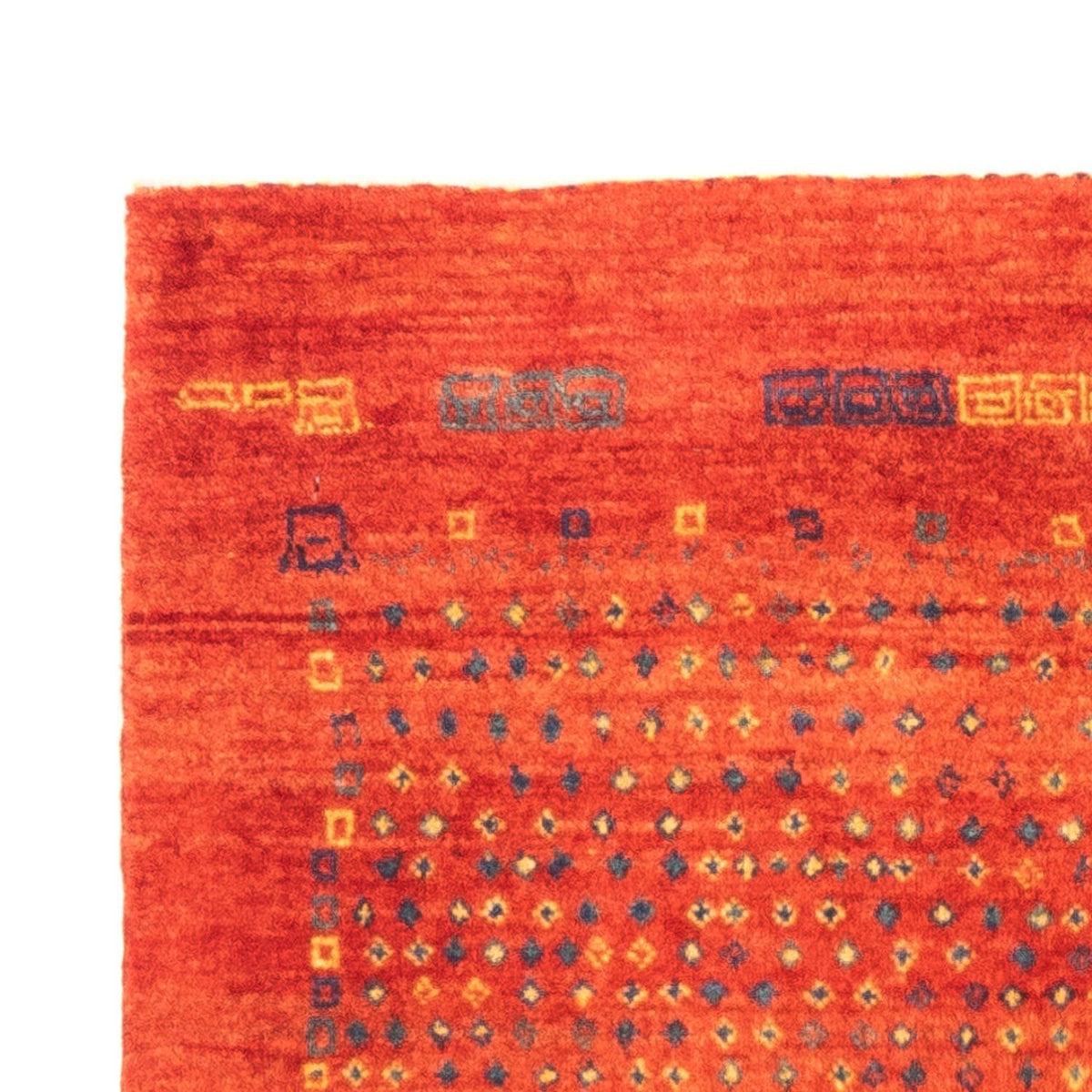 Gabbeh Persisch Teppich 80x128cm - Perserteppich Wollteppich - rot