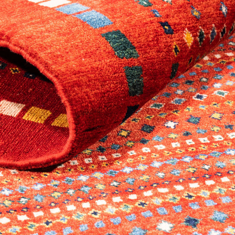 Gabbeh Persisch Teppich 80x144cm - Perserteppich Wollteppich - rot