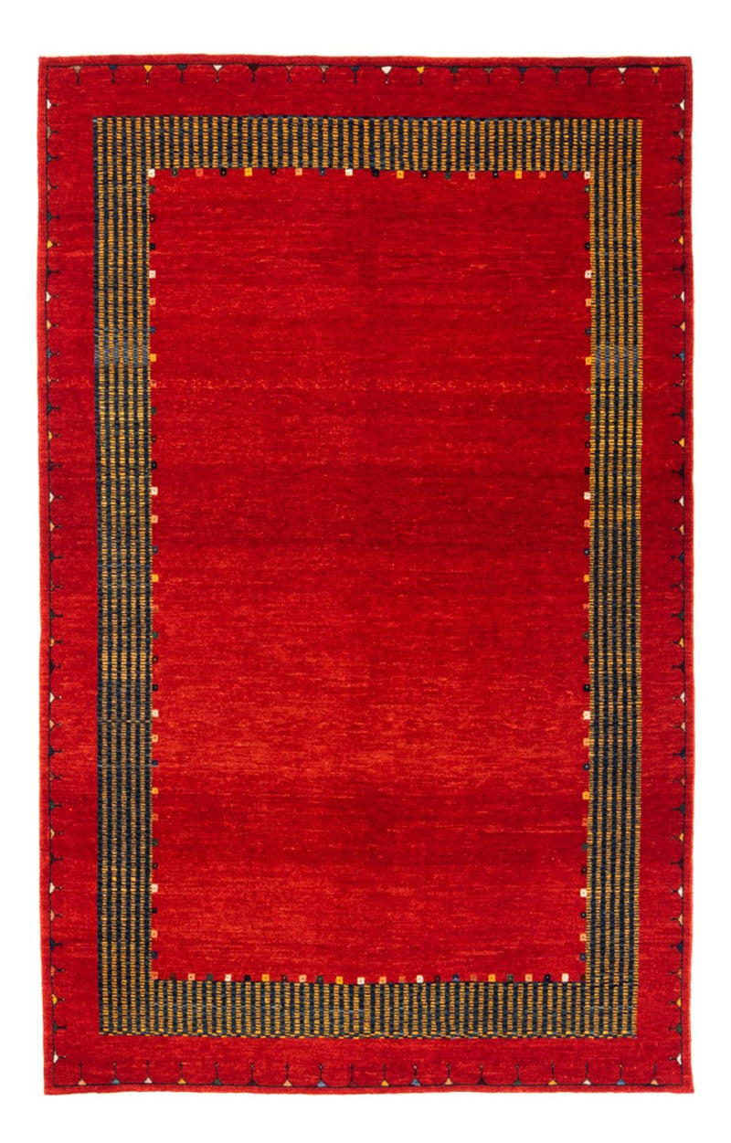 Gabbeh Persisch Teppich 122x185cm - Perserteppich Wollteppich - rot